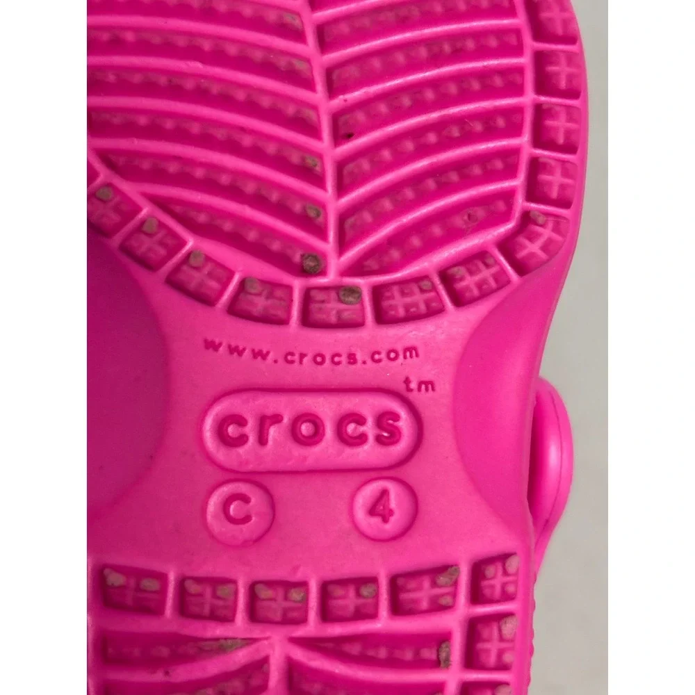 Crocs Classic Clog Toddler Size C4 Electric Pink Slip On Water Shoes Kids‎
